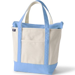 Lands' End Zip Top Canvas Tote Bag - 1 of 4