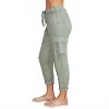 Women's Drawstring Linen Cargo Pants - Venti6 - 2 of 4