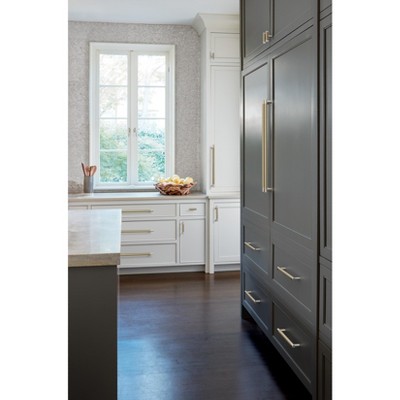 Polished Nickel and Golden Champagne Bar Cabinet Pull