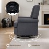 Swivel Rocker Chair, Nursery Breastfeeding Maternity Chair, Swivel Glider, Comfy Upholstered Glider Rocking Chair for Living Room and Office - 4 of 4
