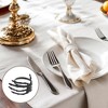 Unique Bargains Napkin Rings Stainless Steel Black 1 Pcs - 2 of 3