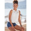 Women's Floral Lace Insert Top - LASCANA - 3 of 4