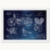 Wynwood Studio 21"x15" Harley Engine 1923 Horiz Blue Chalkboard Wall Art White Frame: Modern Mixed Media, Wood Composite Frame - 3 of 3
