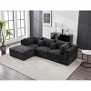 Coucheta Modular Sectional Cloud Couch - U-Shaped & L-Shaped Designs, Convertible with Ottoman, Double/Chaise, Deep Chenille, Memory Foam & Pillows - 3 of 4
