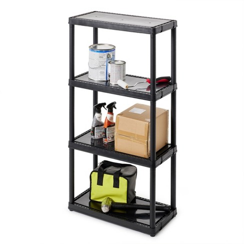 Gracious Living 4 Shelf Fixed Height Solid Light Duty Storage Unit 12 X ...