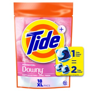 Tide April Fresh Power Pods with Downy HE Compatible Laundry Detergent Pacs - 1 of 4