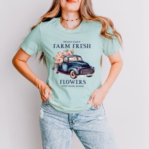 Simply Sage Market Farm Fresh Flowers Truck Short Sleeve Tee - 1 of 4