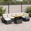 vidaXL Garden Sofa Set Black, Brown, Cream White - 2 of 4