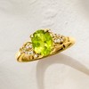 Ross-Simons 1.60 Carat Peridot Ring With .10 ct. t.w. White Zircons in 18kt Gold Over Sterling - 4 of 4
