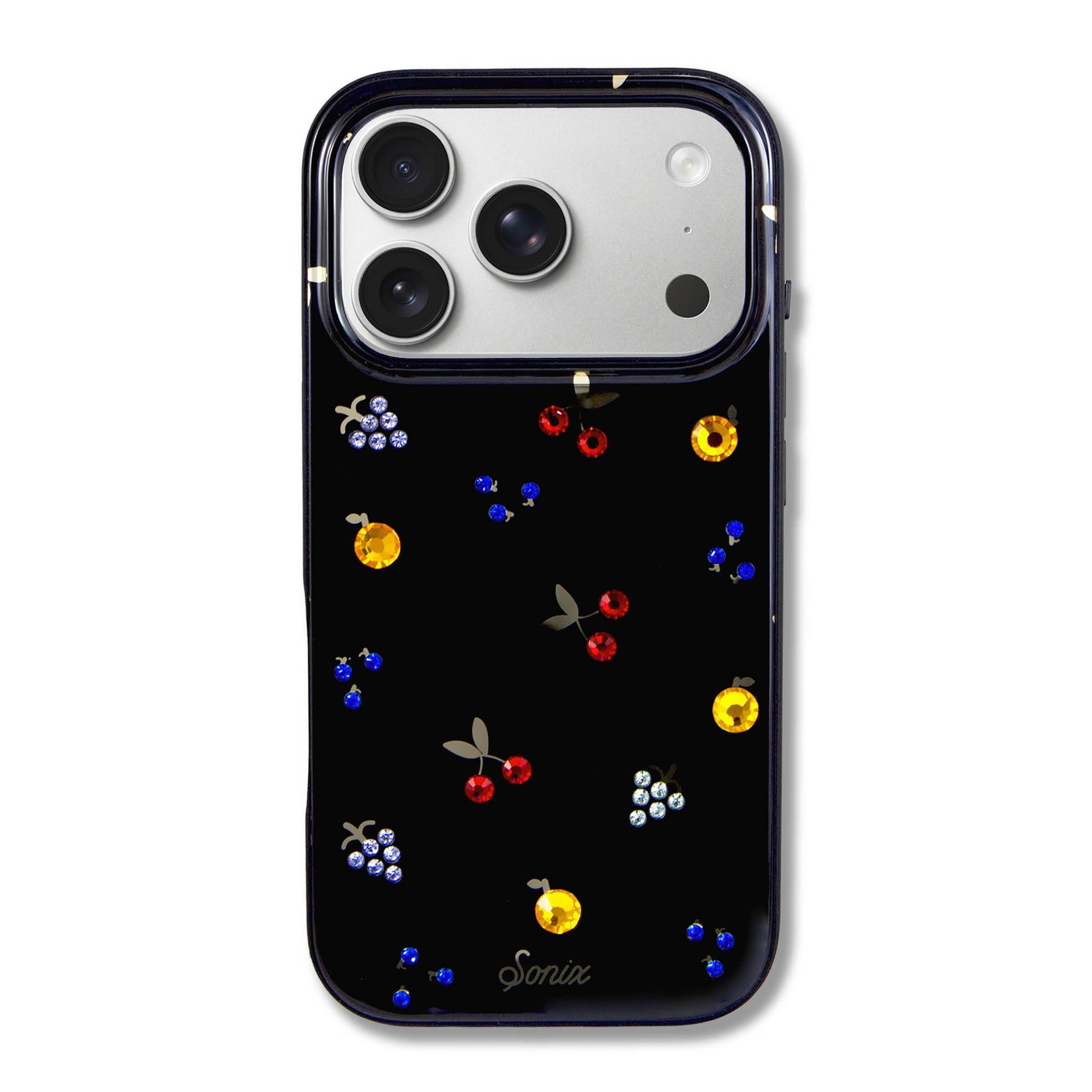 Sonix iPhone 17 Pro Phone Case - Black Fruit Gems