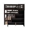 NicBex Full over Full Bunk Bed Wooden Bed Frame with 3 Drawers, Storage Stairs and Full Length Guardrail, No Box Spring Required - 4 of 4