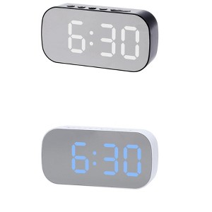 REGALWOVEN 2 Pcs Plastic Digital Corded Adjustable Electric Alarm Clock 5.1 x 2.6 x 1.4 inches - 1 of 4