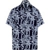 LA LEELA Men's Hawaiian Trendy Beach Summer Vacation Shirts Casual Collared Short Sleeve Shirts Button Down Shirt Men - 4 of 4