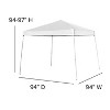 Flash Furniture 8'x8' Pop Up Event Canopy Tent with Carry Bag and 6-Foot Bi-Fold Folding Table with Carrying Handle - Tailgate Tent Set - image 4 of 4