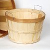 Lehman's Handcrafted Baskets, Vintage Style Bushel and Half Bushel Storage, USA Made Poplar Wood with Wire Handles, Set of 2 - image 2 of 4