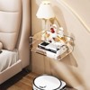 YIYIBYUS Wall-Mounted Bedside Table, Acrylic Floating Nightstand - 3 of 4