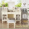 Lycvki 2-in-1 Dressing Table Set with Flip-Top Mirror and Stool - 4 of 4