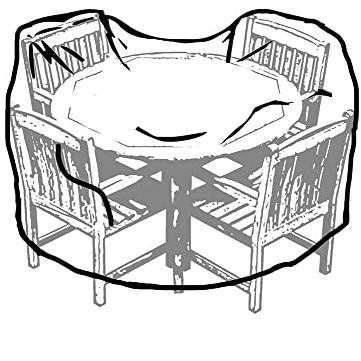 Green PVC All-Weather Outdoor Furniture Covers Set