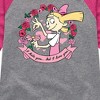Girls' - Hey Arnold! - Valentine's I Love You Shirt Tail Raglan Graphic T-shirt - 2 of 4