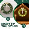 Syemin Wreaths 60" Christmas Wreath Artificial Xmas Wreath DIY Ornaments for Front Door Gate Wall Xmas Party Decorations, Green, 5"*60"*60" - 4 of 4