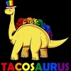 Adult Design By Humans Tacos Dinosaur Tacosaurus Rainbow Pride By JuTrading Tank Top - 2 of 2