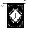 Briarwood Lane Everyday Double Sided Garden Flag 12x18 For Outdoor Black and White Monogram J Garden Flag Flags For Outside - 2 of 4