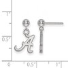 Black Bow Jewelry 14k White Gold Alabama Crimson Tide NCAA Dangle Earrings - 2 of 3