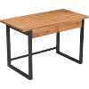 Leighton Writing Desk Wood and Black Metal - Serta - 3 of 4