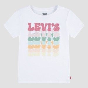 Levi's® Girls' Short Sleeve Retro T-Shirt - White - 1 of 4