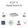 Ecopots Square Plastic Modern In/Outdoor Planter Flower Pot Saucer - 4 of 4