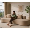 VASIP Modular Compressed Sofa,Space-Saving Design, Soft Curved Style,for Living Room, Apartment, Bedroom,Beige - 2 of 4