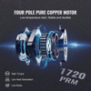 VEVOR 1/2 HP 2 Stage Rotary Vane Vacuum Pump, 7 CFM, 120V Air Conditioning Vacuum Pump, 1/4" SAE Male 3/8" SAE Male 1/2" ACME Male Inlet, Orange - 3 of 4