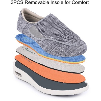 Женские кроссовки Garvee Diabetic Shoes for Women Wide Width Elderly Shoes Adjustable Closure Lightweight Swollen Feet Walking Sneakers,gray - 7 — фото 5