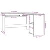 Corner Desk High gloss black Engineered wood 47.2x55.1x29.5 in - 4 of 4