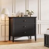 Coucheta Fluted 3 Drawer Dresser, 30" Modern Wood Chest, Nightstand for Bedroom, Storage Cabinet for Living Room, Hallway, Multiple Colors - 3 of 4