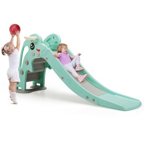 3in1 Climber Slide Playset Toddler Swing Kids Playset For Backyard And Indoor U 