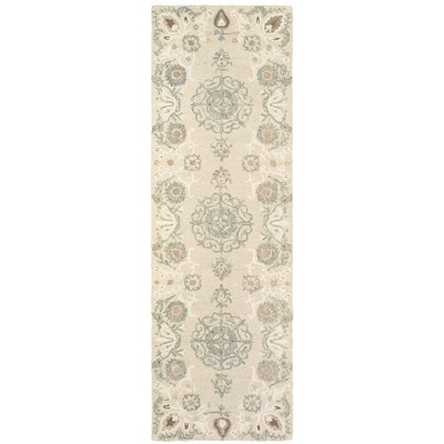 Oriental Weavers Craft 93000 Sand/ Ash Indoor Area Rug - 2'6" x 8'