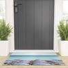 Henrike Schenk - Travel Photography Blue Beach Umbrellas Photo Welcome Mat -Society6 - 2 of 3