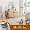 Lirago Brown Flip-Top Hidden Cat Litter Box Cabinet with Rattan Doors-Modern and Functional Pet Furniture 19.7"Hx19.7"Dx31.5"L - 4 of 4