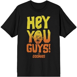 The Goonies Movie Hey You Guys Mens Black Graphic Tee - 1 of 1