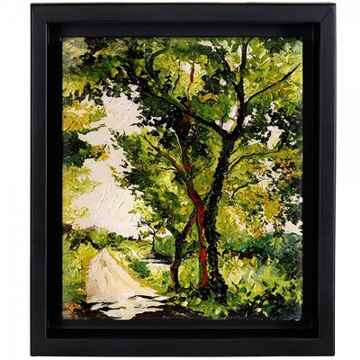Black Painted Wood Floating Wall Frame Set, 9x12"