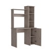 NicBex Home Office Desk 38.7" Modern Computer Desk with 4 Open Storage Shelves, Cabinet and Wooden Frame for Office, Study, Living Room - 3 of 4