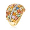 Ross-Simons 8.30 ct. t.w. Multicolored Sapphire and .60 ct. t.w. White Zircon Ring in 18kt Gold Over Sterling - 3 of 4