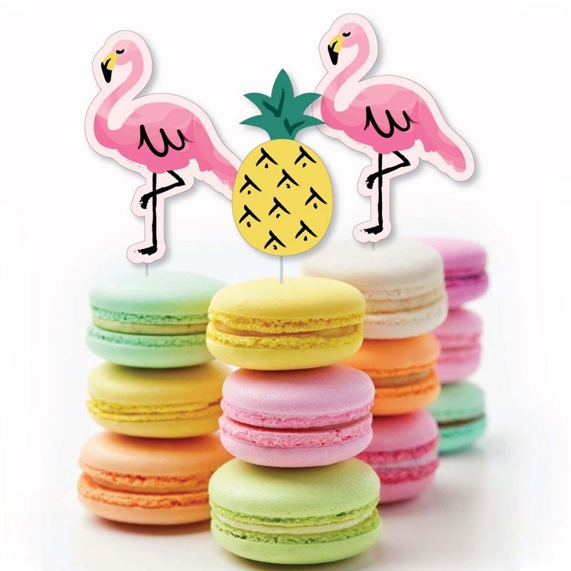 Big Dot of Happiness Pink Flamingo - Party Like a Pineapple - Tropical Summer DIY Shaped Party Cut-Outs - 24 Count, 2 of 6