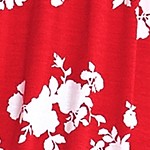 hot red white floral