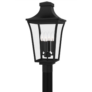Quentin 4-Light Earth Black Outdoor Post Lantern - 1 of 4