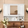 KWPZQEB Bathroom Wall Cabinet, Medicine Cabinet with 2 Door and Open Shelves, Over The Toilet Storage Cabinet for Living Room, Laundry - 3 of 4