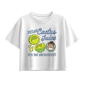 Girls' - Avatar - Drink Cactus Juice Short Sleeve Boxy Graphic T-Shirt - 1 of 2