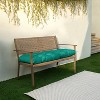 60" x 19" x 3" Sunbrella Canvas Tufted Outdoor Bench Cushion - Sorra Home - 2 of 3