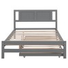 Full Size Wood Platform Bed with Adjustable Trundle Bed-ModernLuxe - image 4 of 4